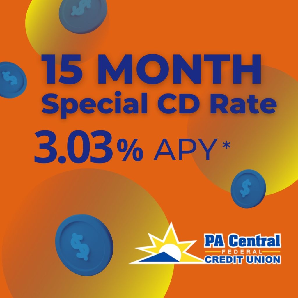 Special CD Rate PA Central Federal Credit Union
